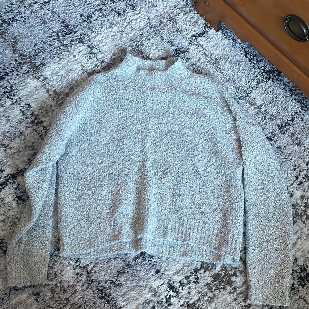Warm gray sweater.